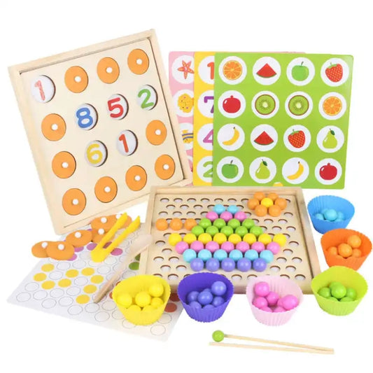 Jeu Montessori 2-en-1 : Mémoire et Tri des Couleurs لعبة مونتيسوري ثنائية الوظيفة: الذاكرة وفرز الألوان